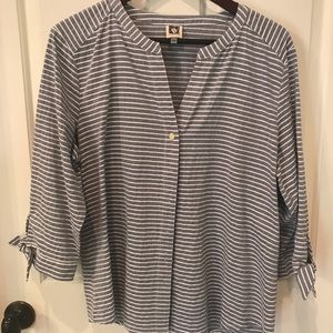 Anne Klein Striped Blouse